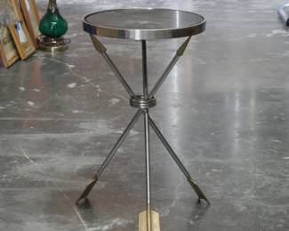 Sunpan Modern Arrow Tripod Side Table w/ Removable Marble Top