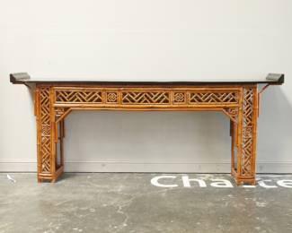 Extra Long Chinese Style Bamboo Altar Table