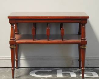 Louis XVI Antique Style Wooden Telephone Table w/ Gold Details