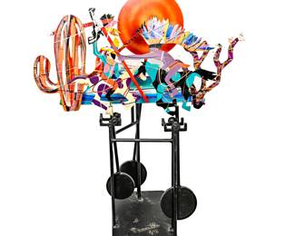 138  SCULPTURE FREDRICK PRESCOTT.  KENETIC STEEL ART