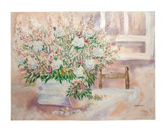 147  FLORAL ON CANVAS