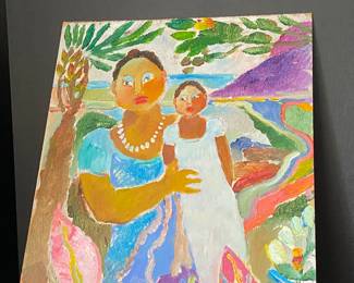 #26 "Mother in pearls with child" Frantic - Ann Roberts Morley (1936-2009)