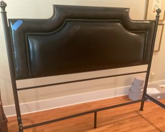 Wonderful Leather & Button Tuff Headboard. 