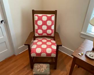 Newly Recovered Antique Chair.  