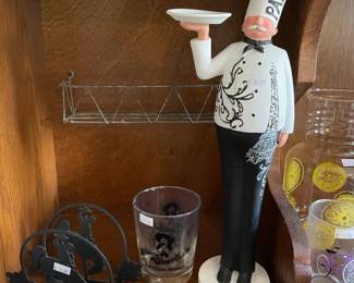  Faux Fruit & Vegetables, Chef Figure