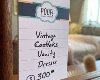 Vintage Eastlake Vanity Dresser