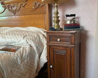 Antique Wood Side Cabinet