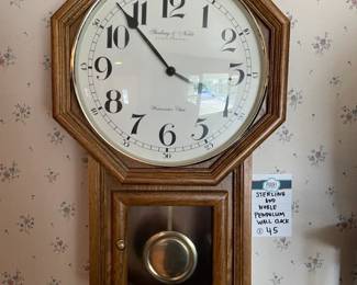 Sterling and Noble pendulum wall clock