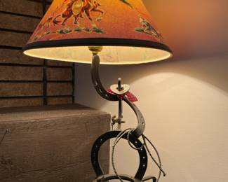 Horseshoe Cowboy Lamp