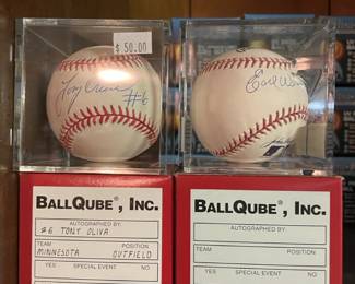Signed baseballs