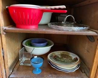 Plates, bowls, strainers