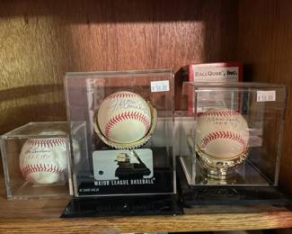 Signed baseballs
