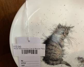 Royal Worcester Cat & Mouse Plate