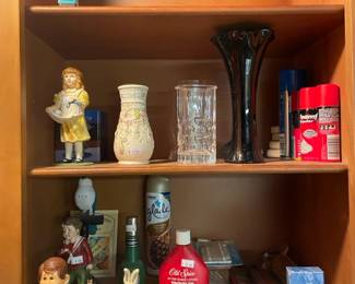 Various figurines, vases