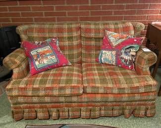 Vintage Plaid Couch