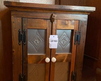 Antique Punched Tin Pie Safe