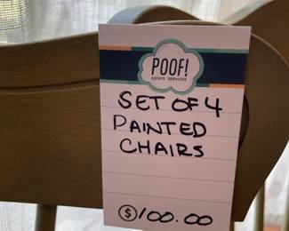 Set of 4 Painted Chairs