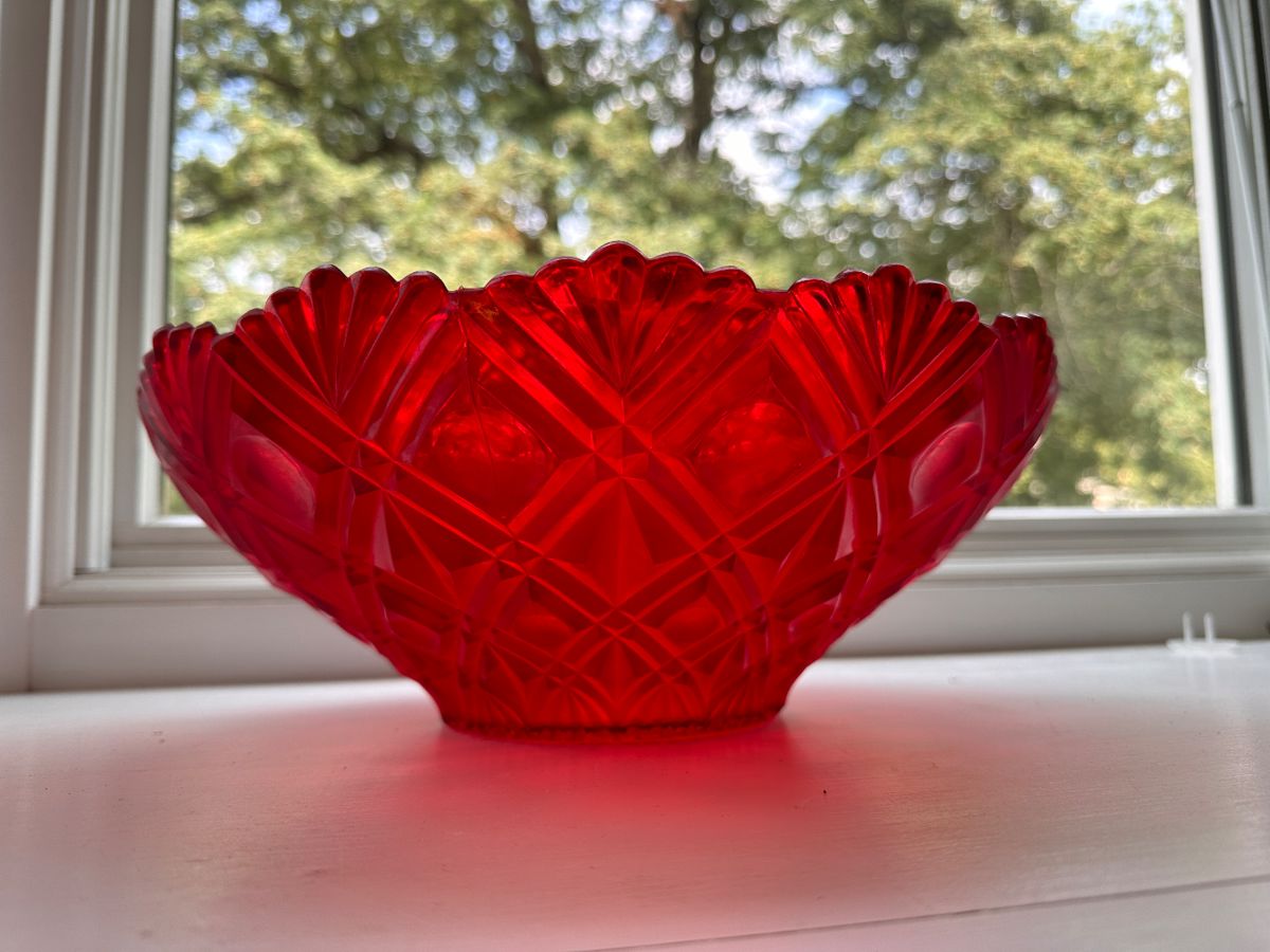 MCM Red Lucite Bowl