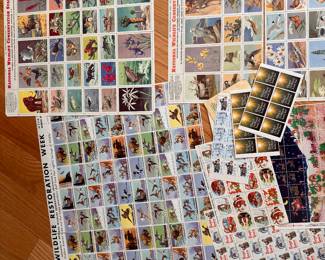 Stamps, many postage stamp lots