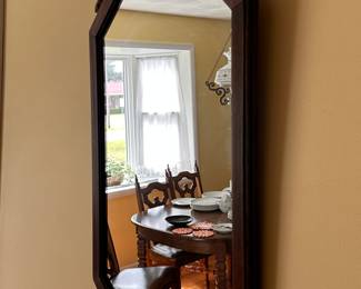 Carved Hexagon Wall Mirror