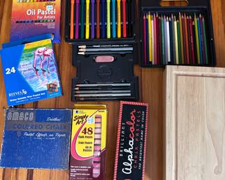 Artist Supplies, Chalks, Colored Pencils, Pastels