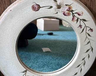Round Painted Mirror