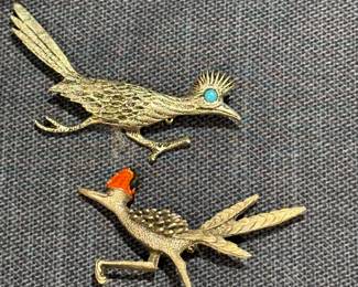 Road Runner Pin, Vintage Jewelry