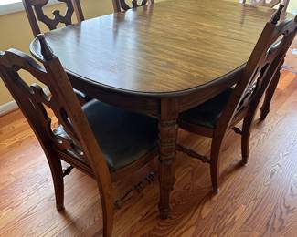 Bassett Chalice Pecan Dining Table and 6 Chairs