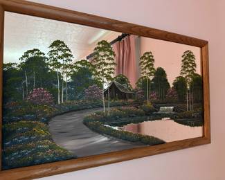 Glass Painting, Art, Signed Painting