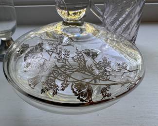 Silver City Poppy Silver Overlay Candy Dish