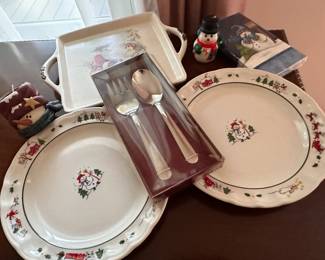 Pfaltzgraff Christmas Plates, Snowmen, Gifts, Smalls
