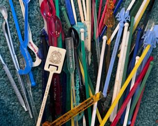 Vintage Swizzle Sticks, Vintage Bar