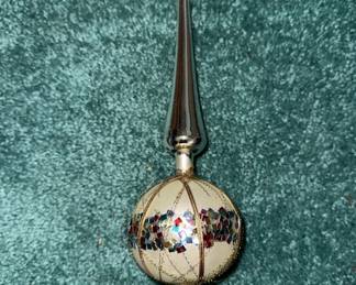 Glass Ornament Tree Topper, German