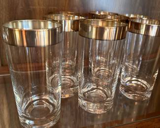 Set of 6 Gold Band Drink Glasses