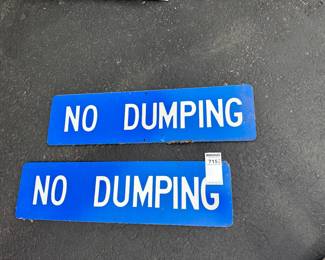 No Dumping Signs