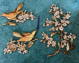Vintage Syroco Dogwood, Birds