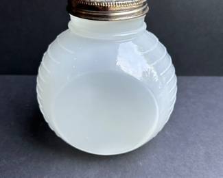 Milk glass floral arrranger