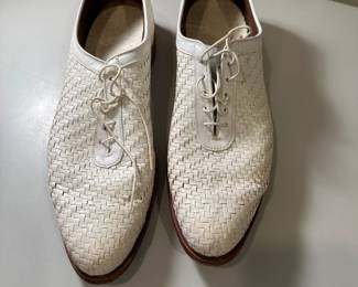 Allen Edmonds Vtg. men's leather woven shoes
