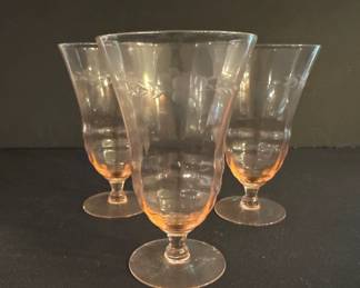 Vtg. ice cream glasses 