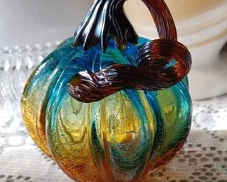 Hand blown pumpkin