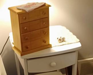 Night stand in first bedroom