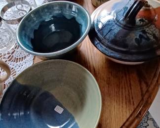 Hand thrown pottery