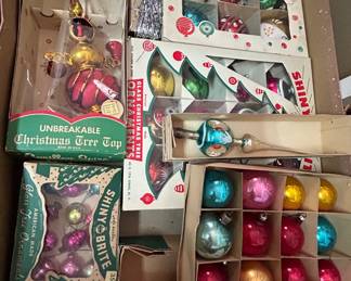 Vintage Blown Glass Christmas Ornaments