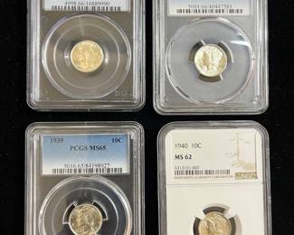 Collectible Coins: 1936, 1937, 1939, 1940