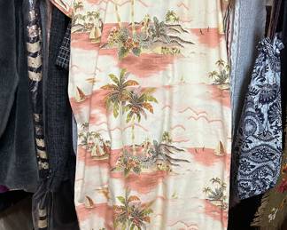 Vintage Hawaiian Print Dress 