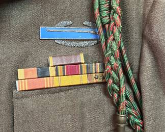 WW2 Army Jacket 30 Years of Service, with Manhattan Project Patch, 9th Infantry Patch, Medic Patch, Silver Star Patch 