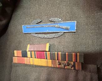 WW2 Army Jacket 30 Years of Service, with Manhattan Project Patch, 9th Infantry Patch, Medic Patch, Silver Star Patch 