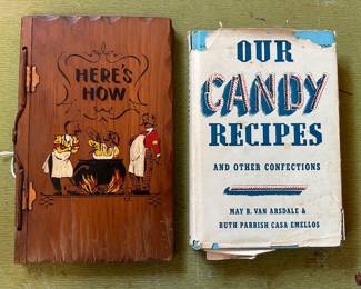 Vintage Cocktail Recipe Book and Candy Recipe Book