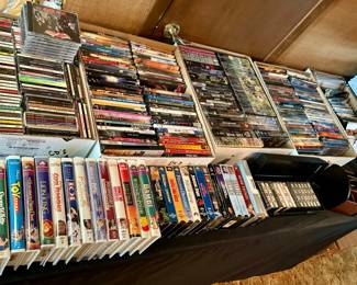 VHS, CDs, Vinyl