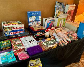 Vintage dolls and toys